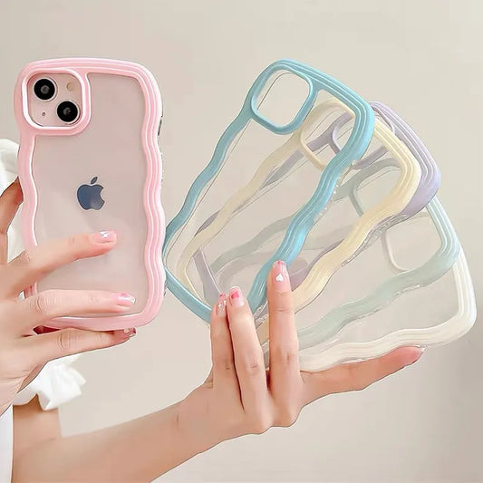 Soft Wavy Lines Phone Case For iPhone