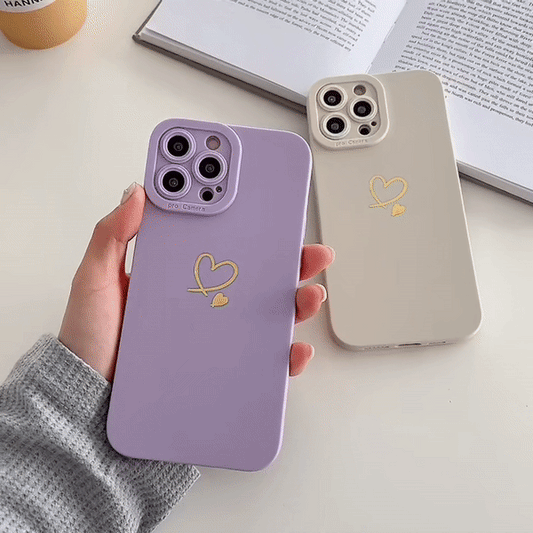 Soft Love Heart Phone Case For iPhone